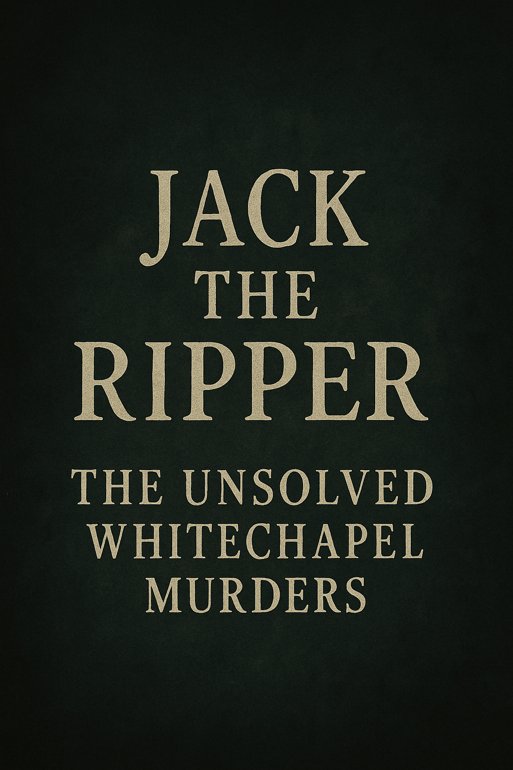 Jack the ripper | The Unsolved Whitechapel Murders