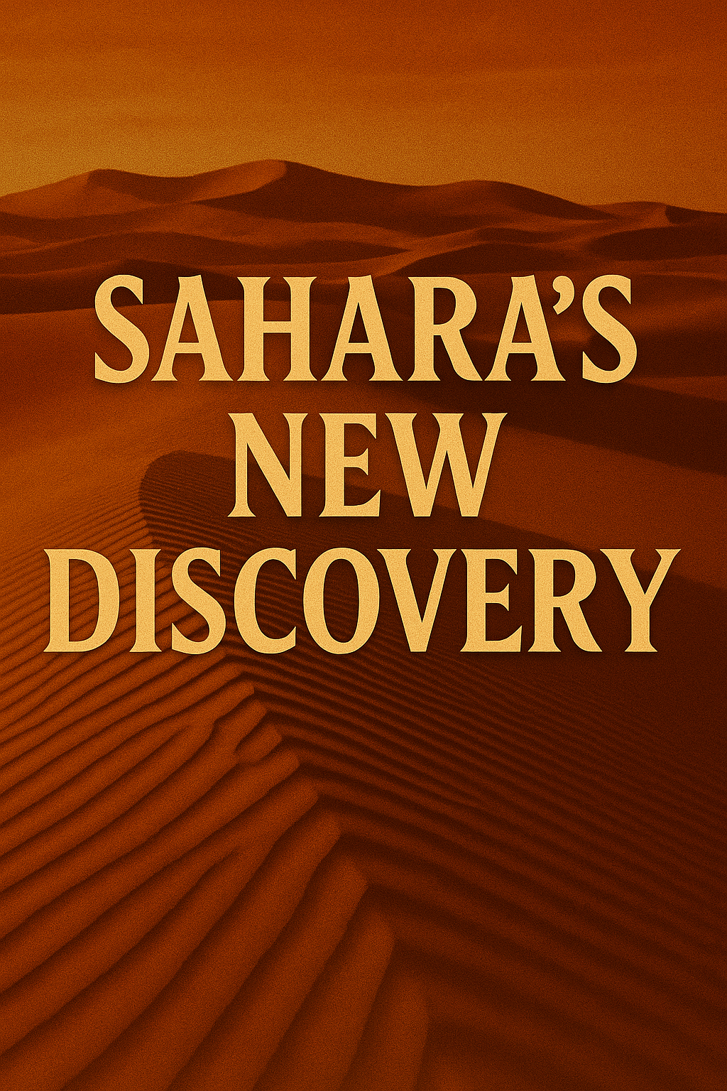Sahara's New Discovery